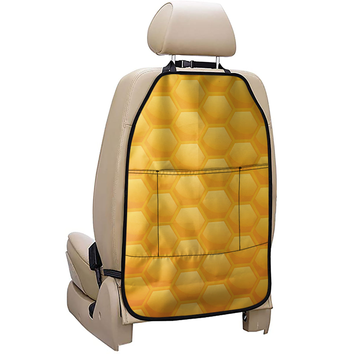 Honeycomb Pattern Print Car Seat Organizers