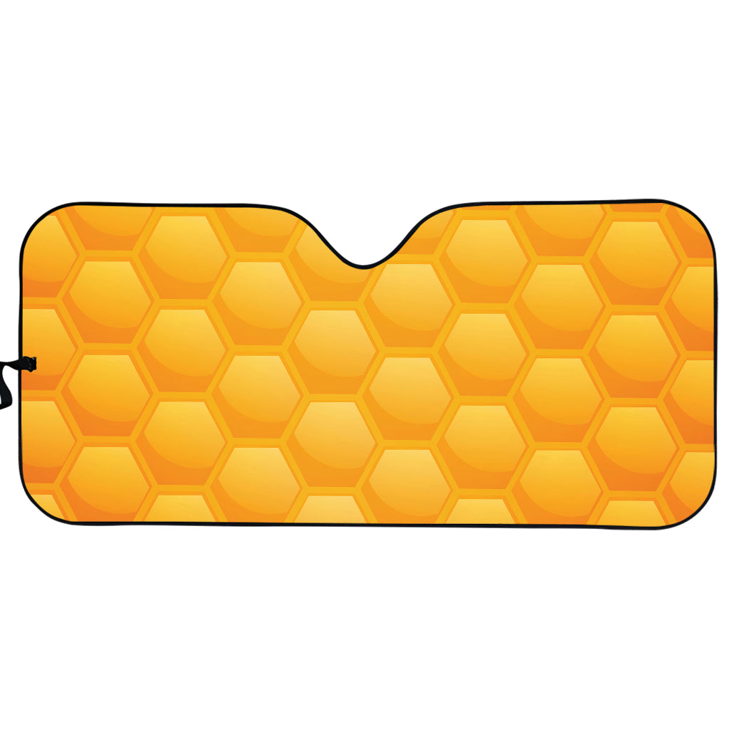 Honeycomb Pattern Print Car Sun Shade