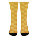 Honeycomb Pattern Print Crew Socks