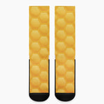 Honeycomb Pattern Print Crew Socks