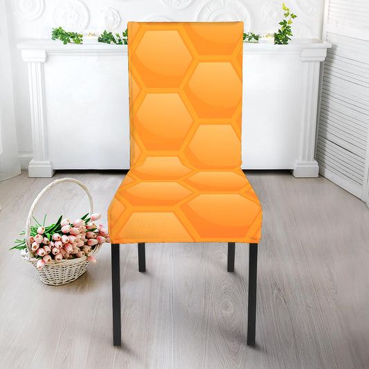 Honeycomb Pattern Print Dining Chair Slipcover