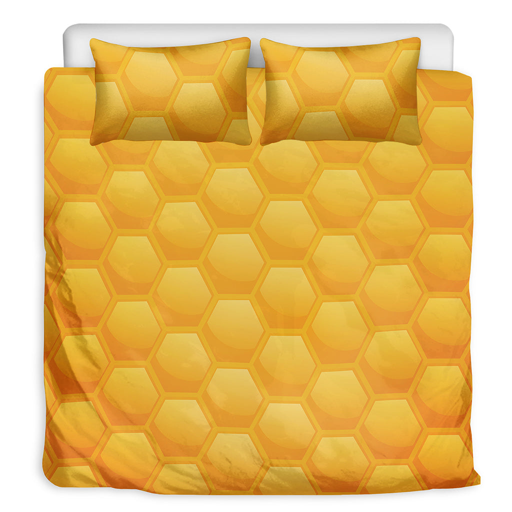 Honeycomb Pattern Print Duvet Cover Bedding Set