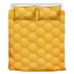Honeycomb Pattern Print Duvet Cover Bedding Set