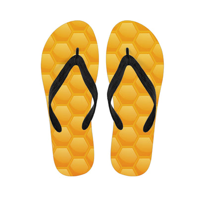 Honeycomb Pattern Print Flip Flops