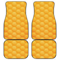 Honeycomb Pattern Print Front and Back Car Floor Mats