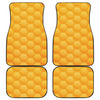 Honeycomb Pattern Print Front and Back Car Floor Mats