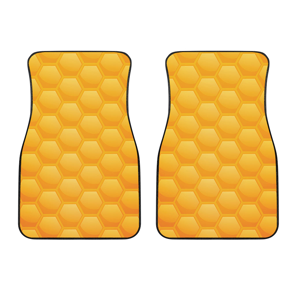 Honeycomb Pattern Print Front Car Floor Mats