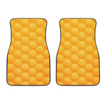 Honeycomb Pattern Print Front Car Floor Mats