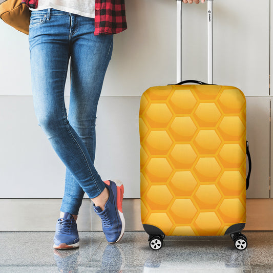 Honeycomb Pattern Print Luggage Cover