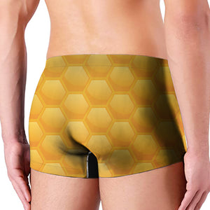Honeycomb Pattern Print Men's Boxer Briefs
