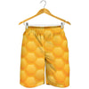 Honeycomb Pattern Print Men's Shorts
