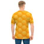 Honeycomb Pattern Print Men's T-Shirt
