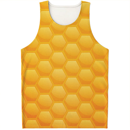 Honeycomb Pattern Print Men's Tank Top