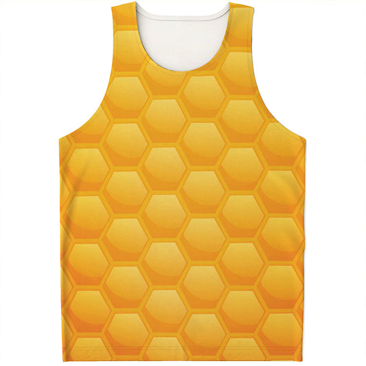 Honeycomb Pattern Print Men's Tank Top