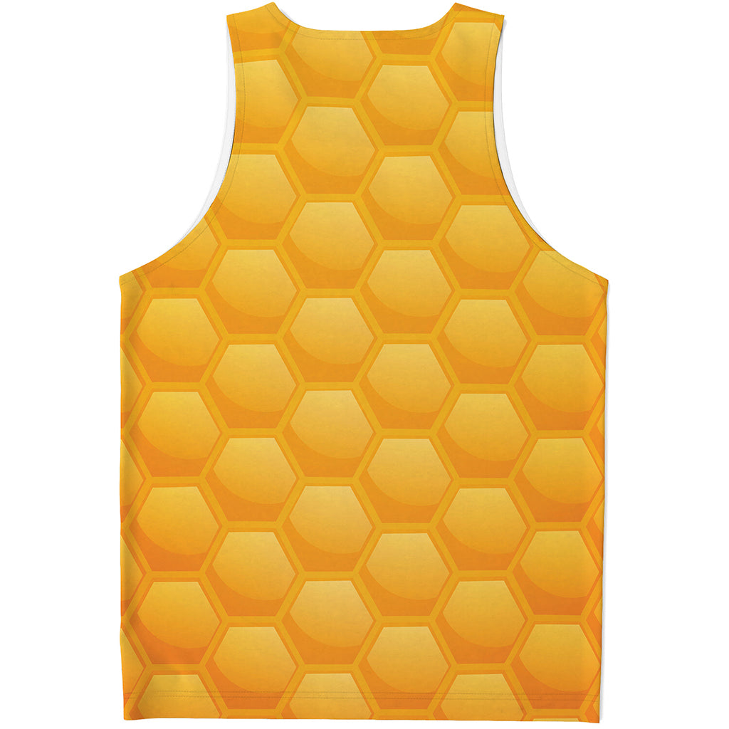 Honeycomb Pattern Print Men's Tank Top