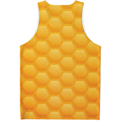 Honeycomb Pattern Print Men's Tank Top