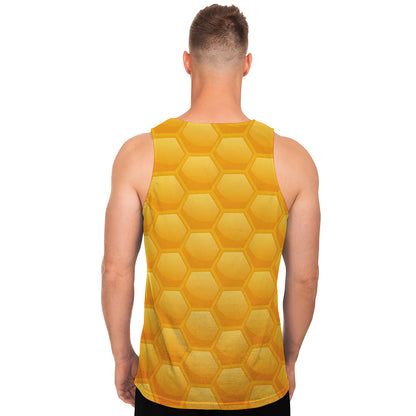 Honeycomb Pattern Print Men's Tank Top
