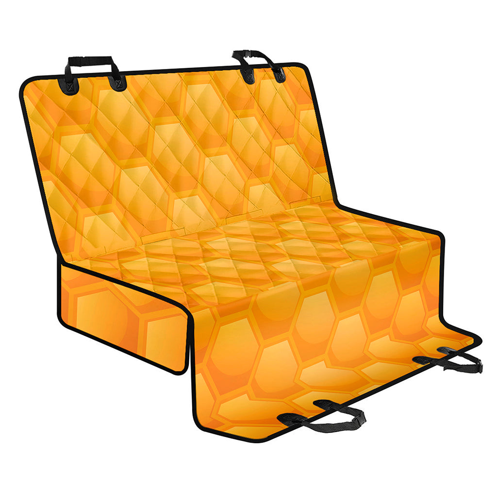 Honeycomb Pattern Print Pet Car Back Seat Cover