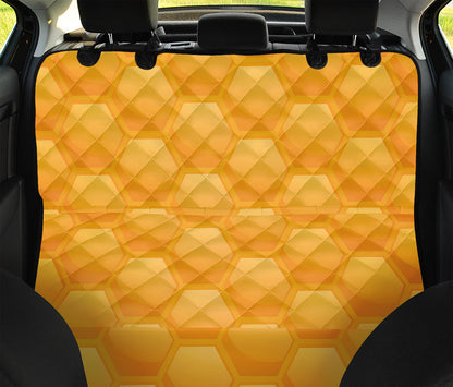 Honeycomb Pattern Print Pet Car Back Seat Cover