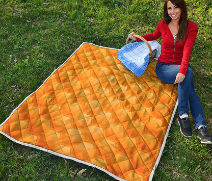 Honeycomb Pattern Print Quilt