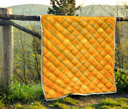 Honeycomb Pattern Print Quilt