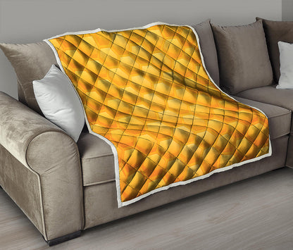 Honeycomb Pattern Print Quilt