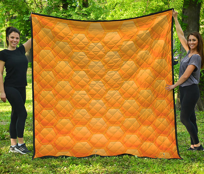 Honeycomb Pattern Print Quilt