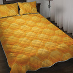 Honeycomb Pattern Print Quilt Bed Set
