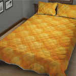 Honeycomb Pattern Print Quilt Bed Set