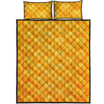 Honeycomb Pattern Print Quilt Bed Set