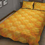 Honeycomb Pattern Print Quilt Bed Set