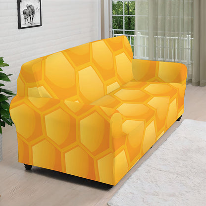 Honeycomb Pattern Print Sofa Cover