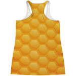 Honeycomb Pattern Print Women's Racerback Tank Top