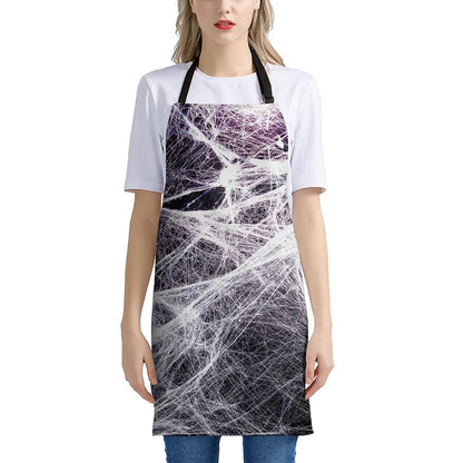 Horror Cobweb Print Apron