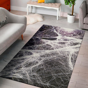 Horror Cobweb Print Area Rug