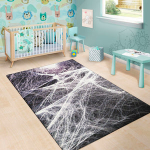 Horror Cobweb Print Area Rug