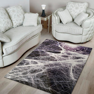 Horror Cobweb Print Area Rug