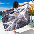 Horror Cobweb Print Beach Sarong Wrap