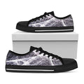 Horror Cobweb Print Black Low Top Sneakers