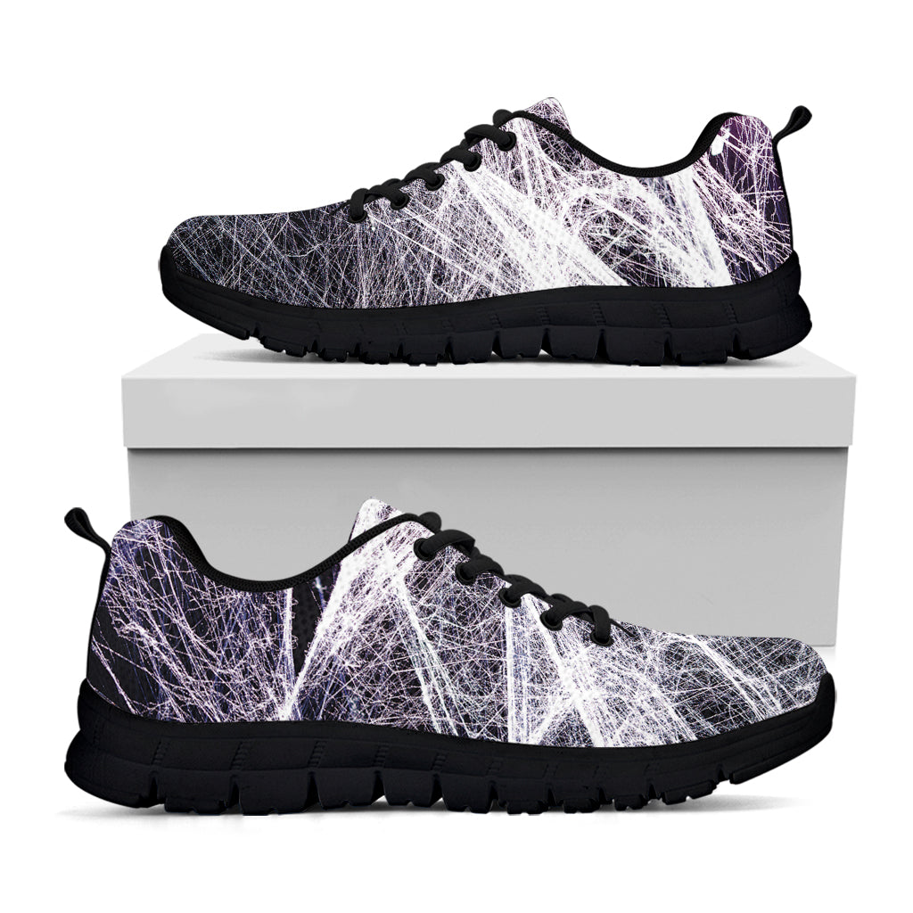 Horror Cobweb Print Black Sneakers