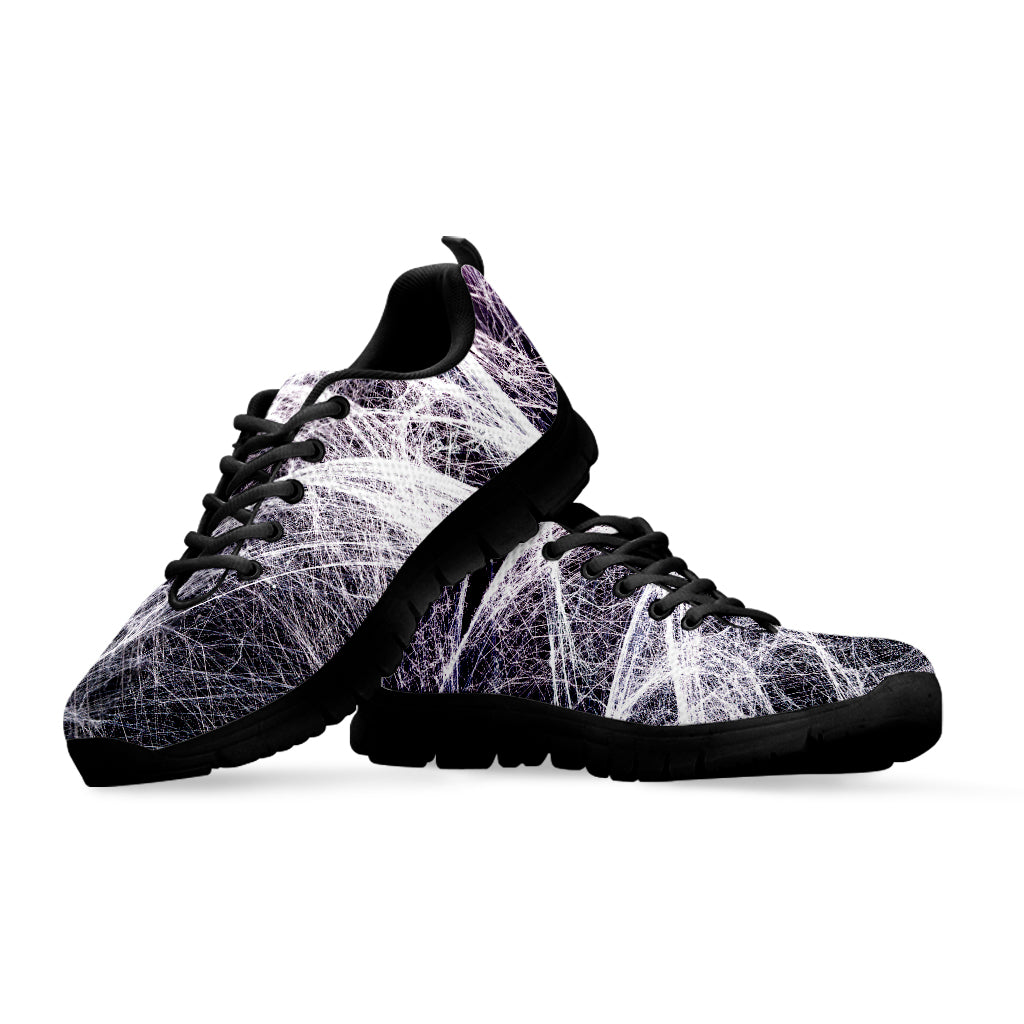 Horror Cobweb Print Black Sneakers