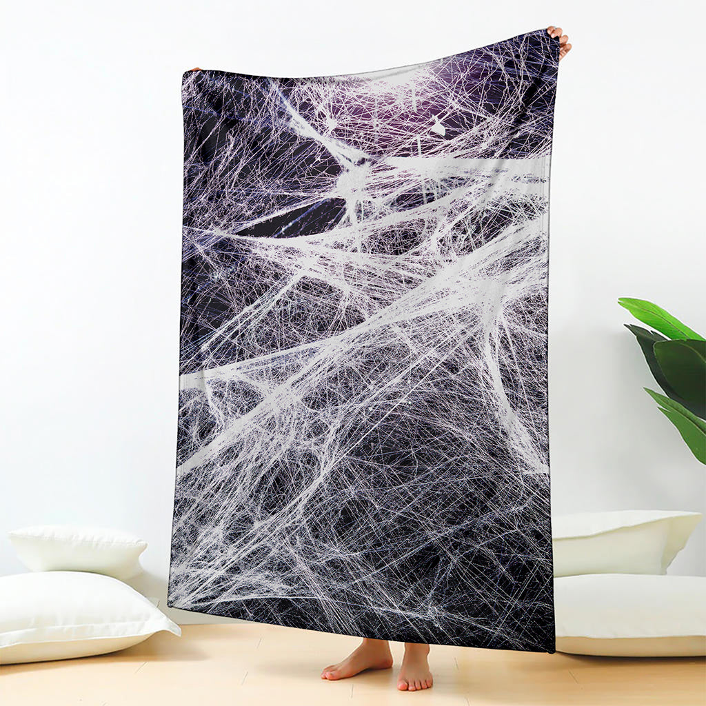 Horror Cobweb Print Blanket