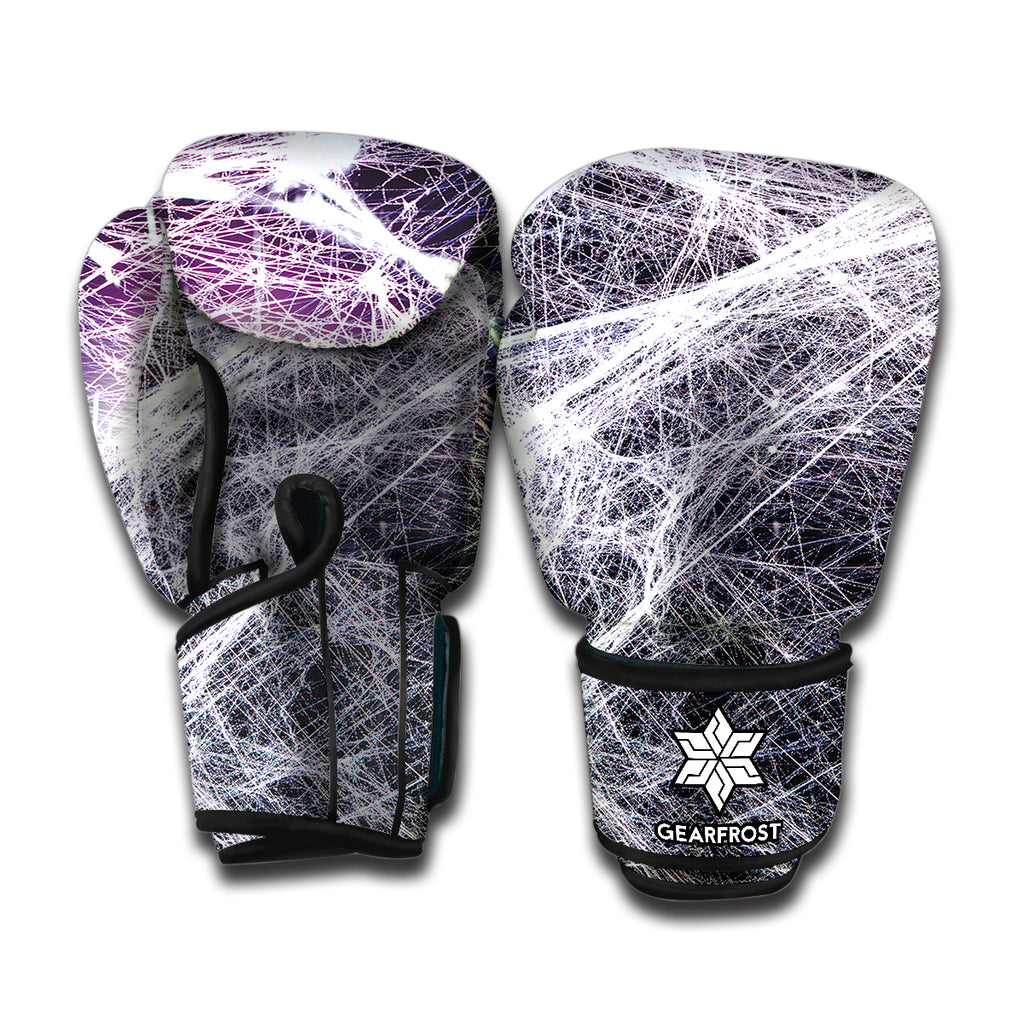 Horror Cobweb Print Boxing Gloves