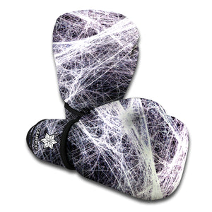 Horror Cobweb Print Boxing Gloves