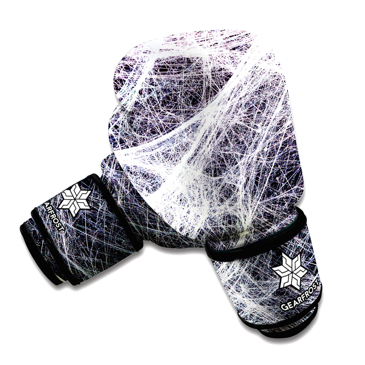 Horror Cobweb Print Boxing Gloves