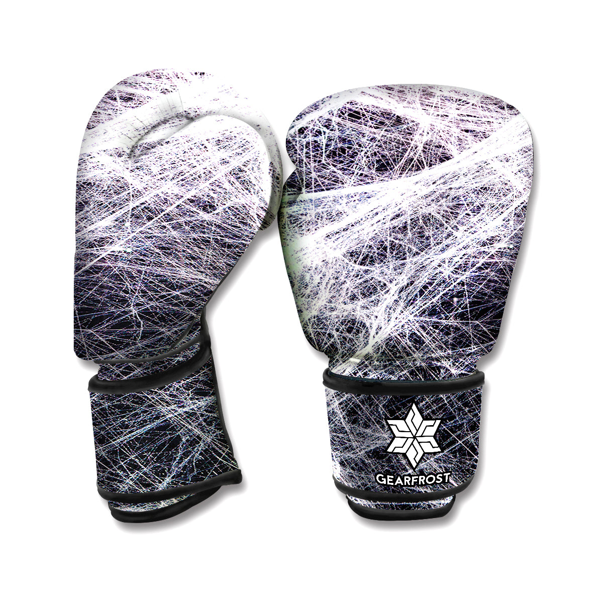 Horror Cobweb Print Boxing Gloves