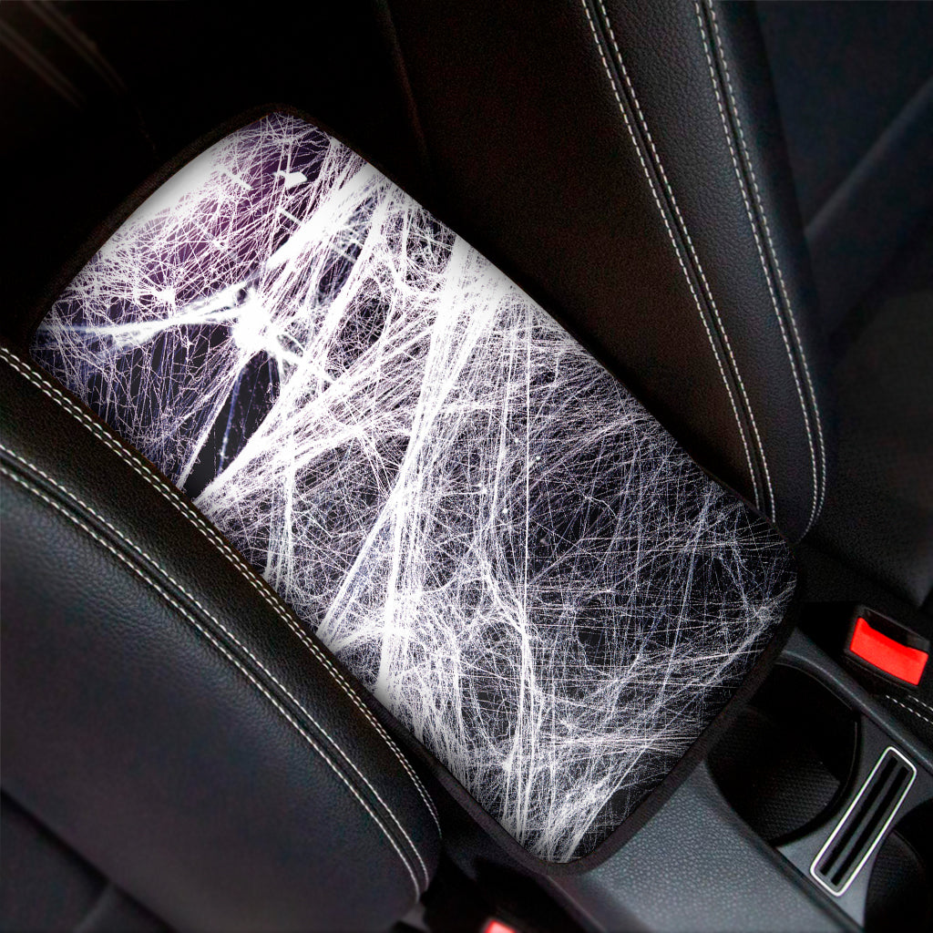 Horror Cobweb Print Car Center Console Cover