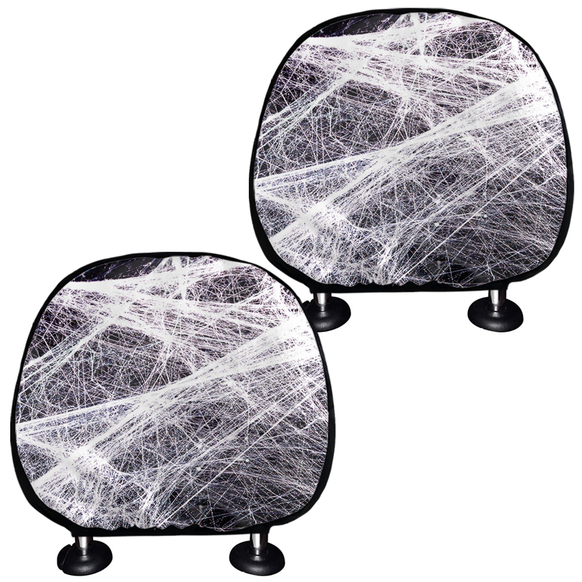Horror Cobweb Print Car Headrest Covers