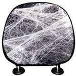 Horror Cobweb Print Car Headrest Covers