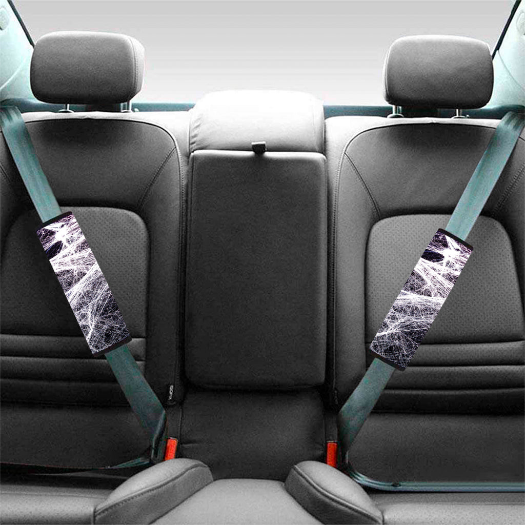 Horror Cobweb Print Car Seat Belt Covers